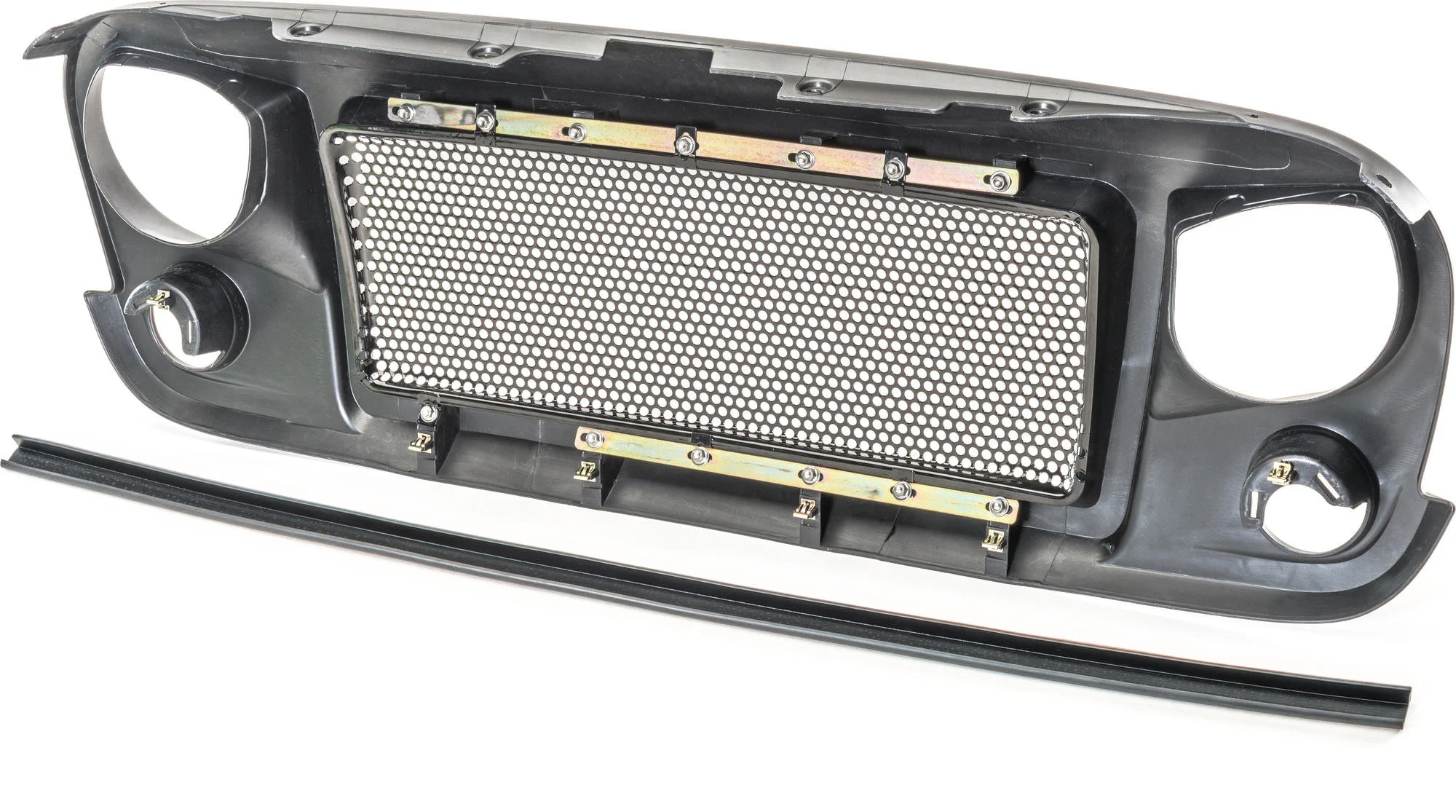 Sistema de Parrilla Rugged Ridge Spartan con Faros LED Stealth Quadratec para Jeep Wrangler JK (2007-2018)