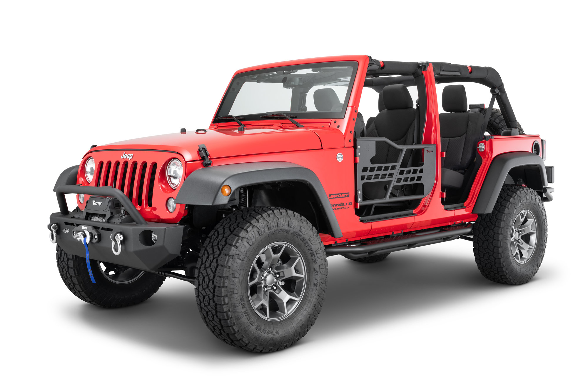 Puertas Tubulares TACTIK para Jeep Wrangler JK (2007-2018) - Diseño Reforzado, Ajuste OE y Anti-Ruidos