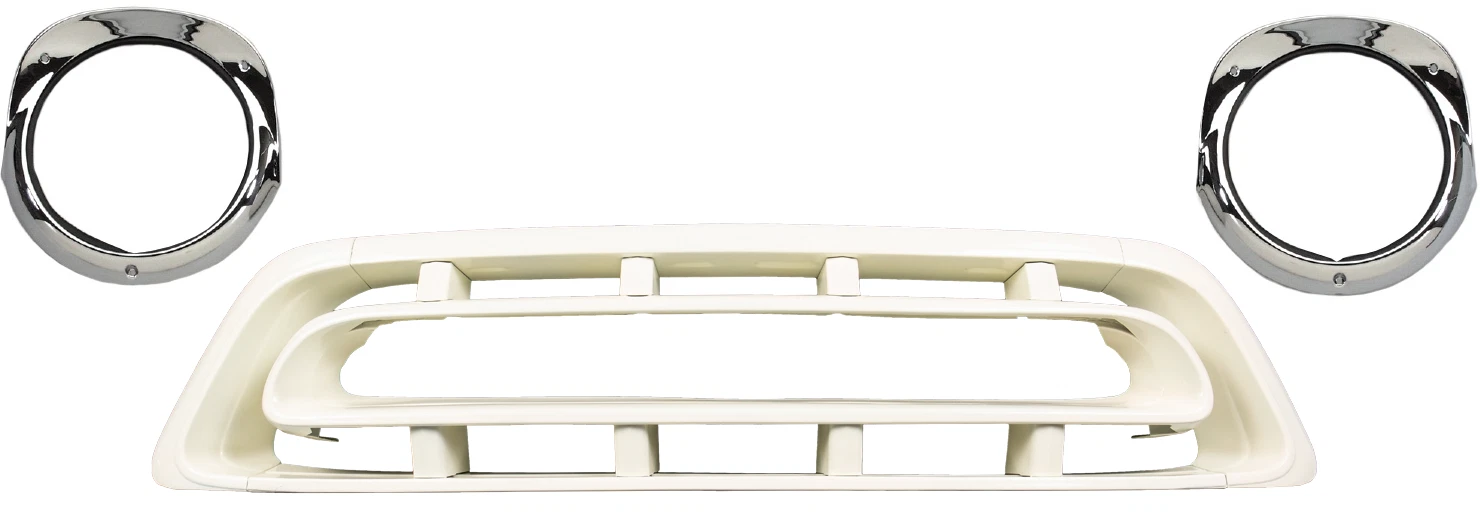 Parrilla Blanca con Biseles Cromados para Chevrolet Pickup 1957