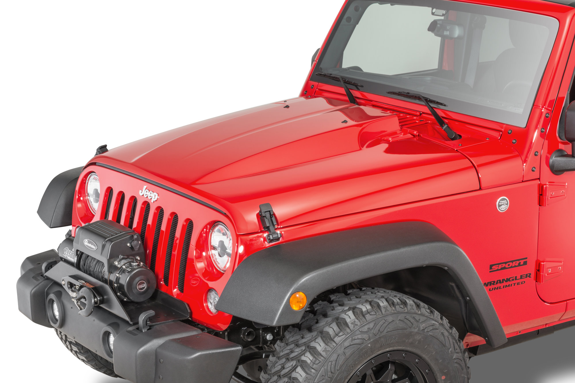 Cofre de Acero Cowl Induction (Key Parts 0487-035) para Jeep Wrangler JK (2007-2018)