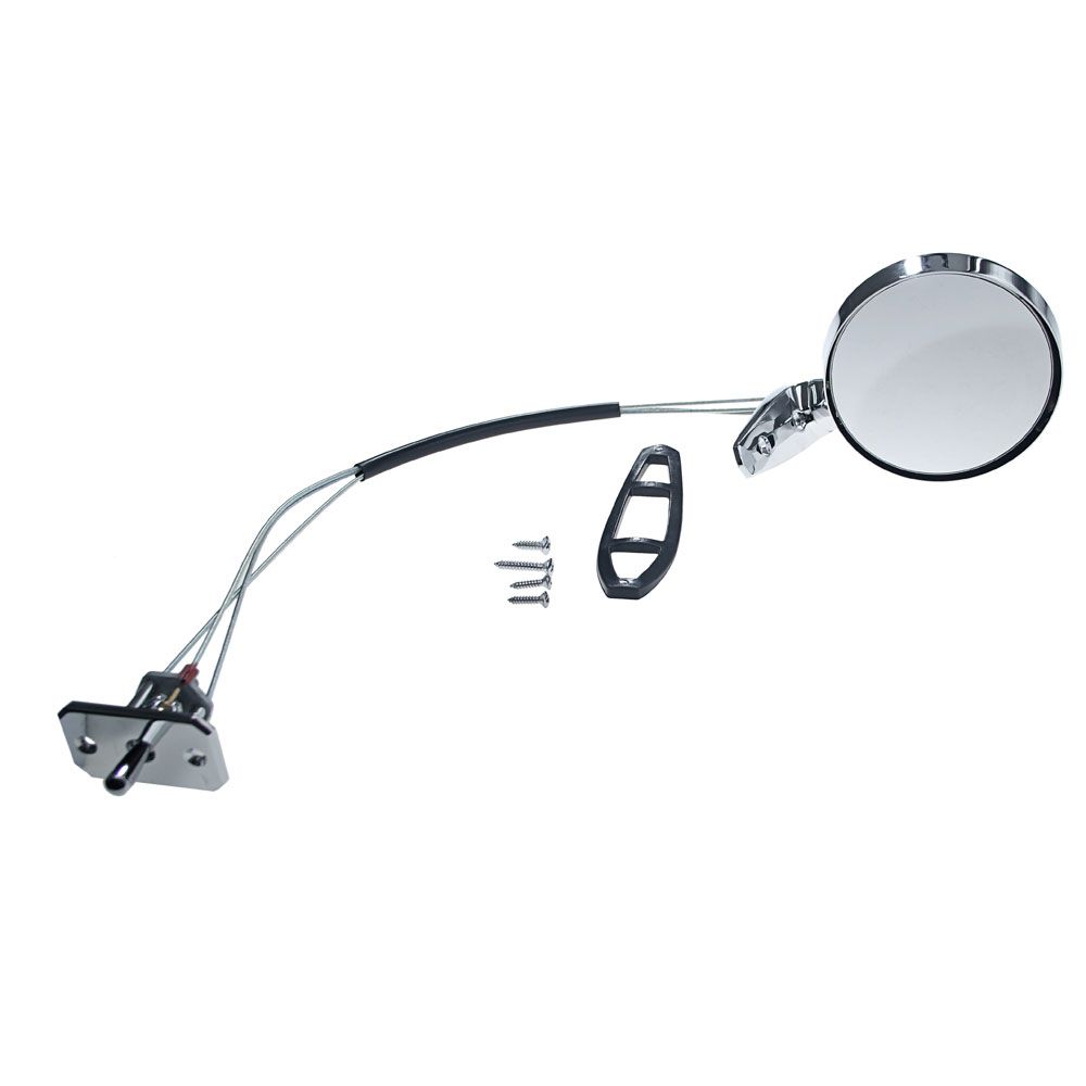 Par de Espejos Laterales Exteriores con Luz Direccional LED Roja (Mustang 1965-1966)