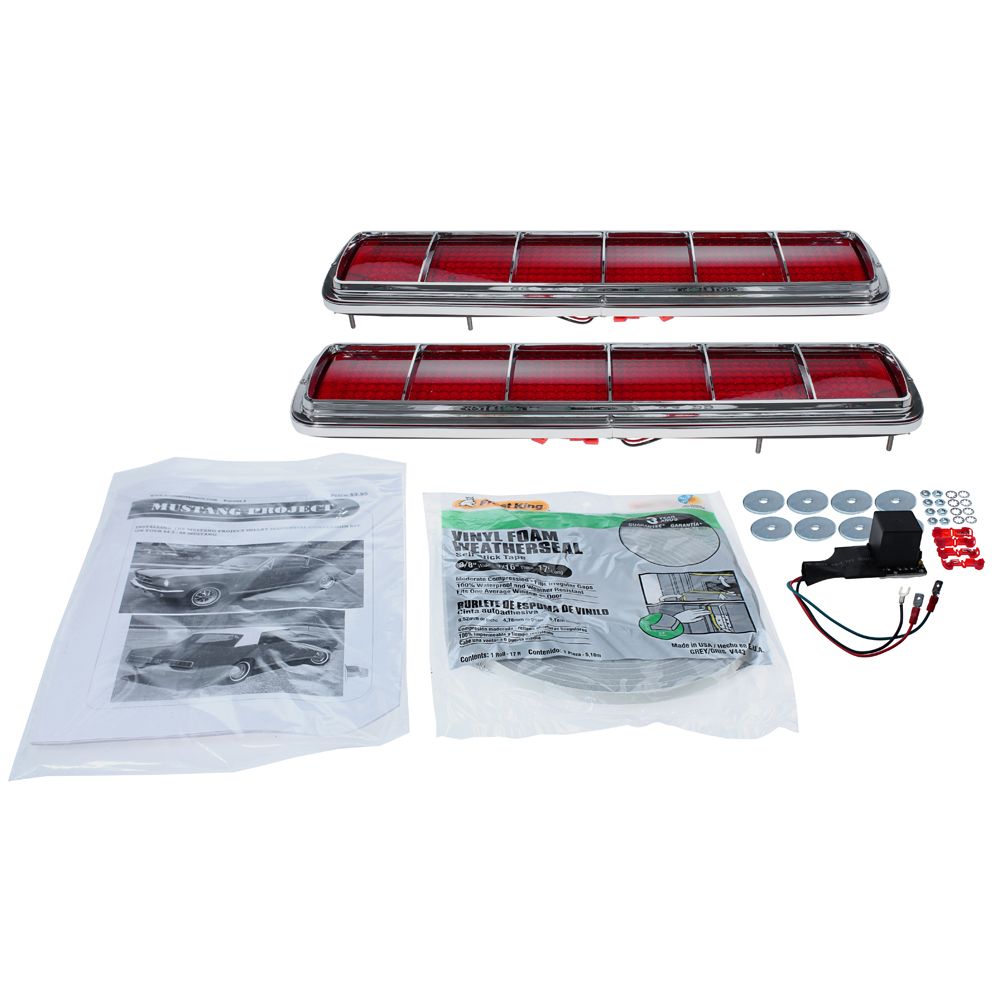 Kit de Calaveras LED Secuenciales Estilo Shelby de 3 Segmentos para Mustang 1965-1966