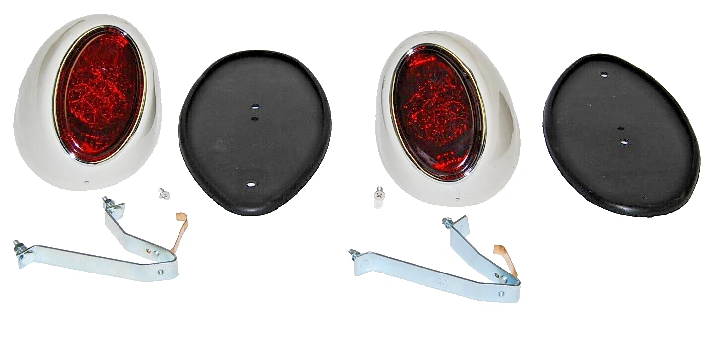 Juego de Calaveras Completas Tipo "Snowflake" para Volkswagen Sedán Clásico (56-61) - Set (Izquierdo y Derecho)