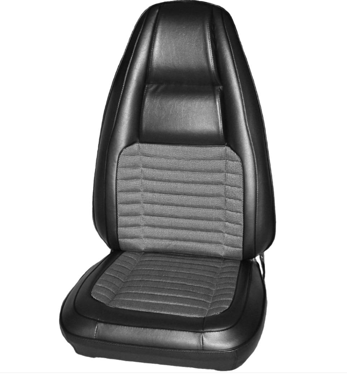 Vestidura de Asientos de Cubo (Tela Sal y Pimienta) para Dodge Charger R/T y 500 (1970)