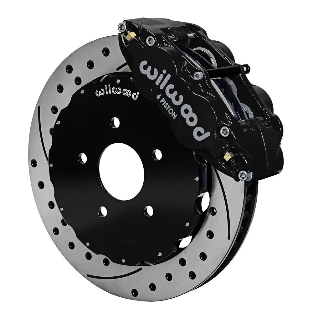 Kit de Frenos Delanteros Wilwood Superlite 6R 12.88” (Rojo o Negro) + Kit de Líneas Flexline  Para Mustang 1994–2004