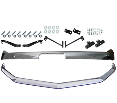 Kit de Defensa Delantera y Trasera para Mustang 1969 con Soportes y Tornillería