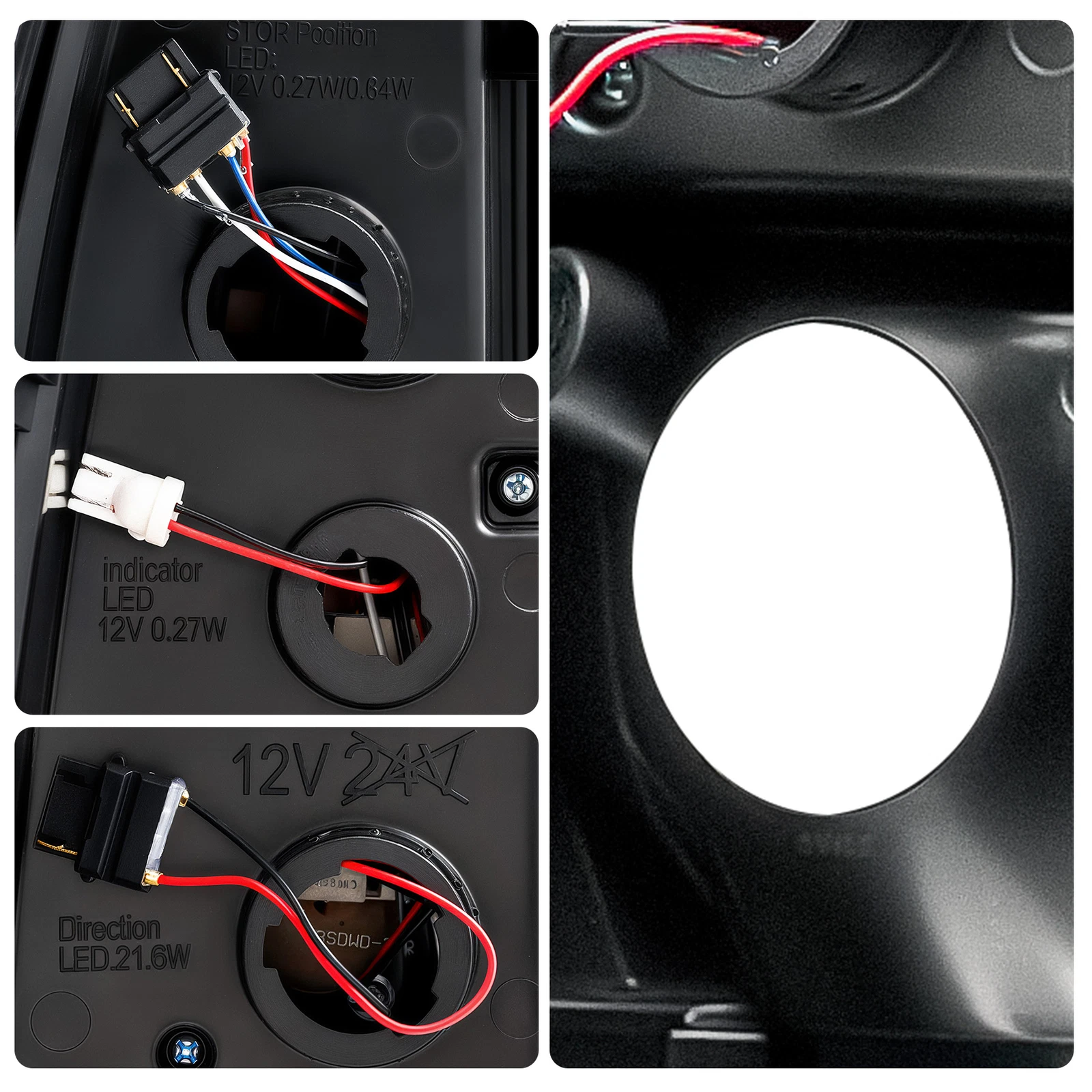 Juego de luces traseras LED para Chevrolet Silverado y GMC Sierra 2003–2006 (Fleetside)