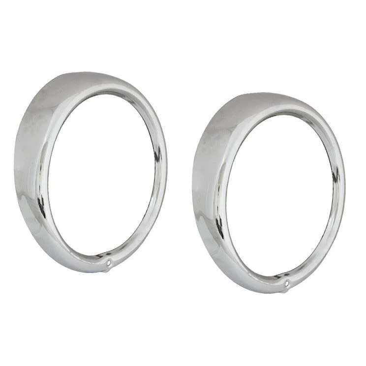 Kit de Iluminación Premium: Faros LED 27,000 LM Tipo Bosch + Bases y Biseles Cromados para VW Vocho, Combi y Clásicos (1967+)