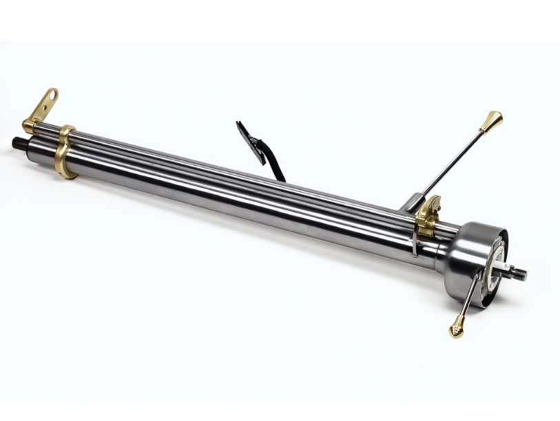 Columna de Dirección Recta Ididit Estilo '40 (Acero Inoxidable Cepillado) - Palanca de Cambios de 3 Velocidades en Columna