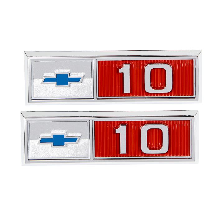 Par de Emblemas “10” para Salpicaderas — Chevrolet C10 (1965)