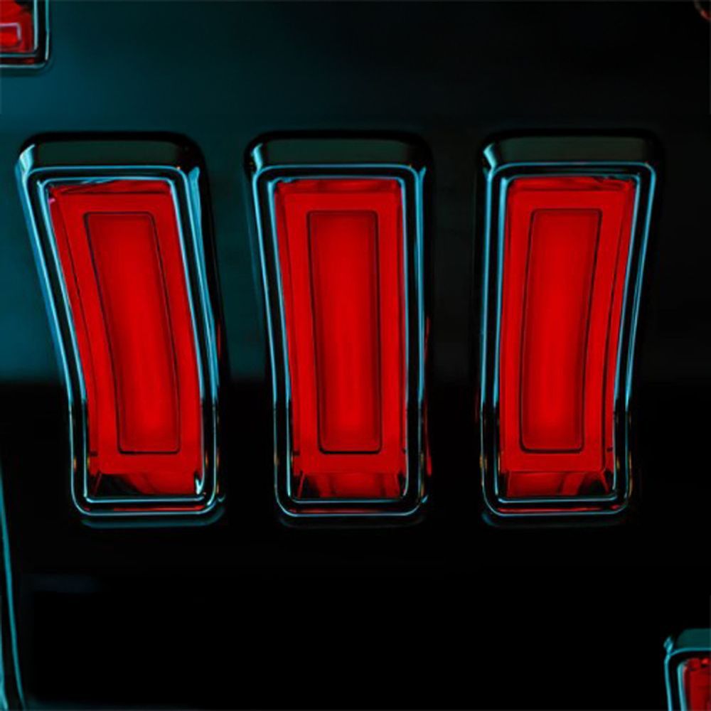 Kit de Calaveras LED Secuenciales con Halo Rojo y Bisel Cromado para Mustang 1967-1968