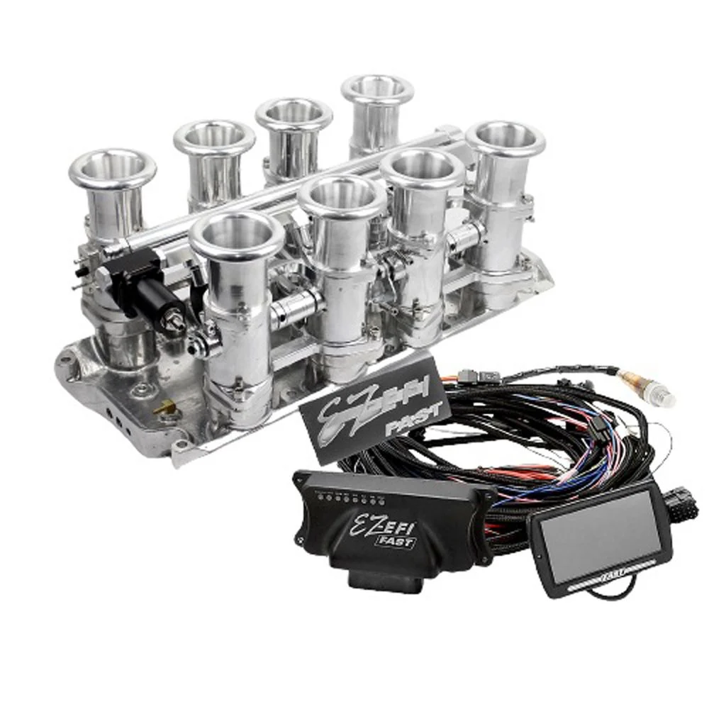 Speedmaster Sistema EFI Downdraft Pulido con Sistema de Inyección FiTech Ultra para Motores Ford 289 y 302