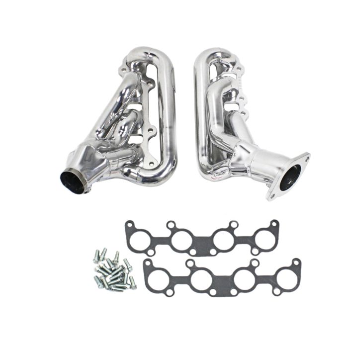 JBA Headers Cortos de Acero Inoxidable 1-3/4" con Recubrimiento Cerámico Plateado para Mustang GT 2015-2023 con Motor 5.0L