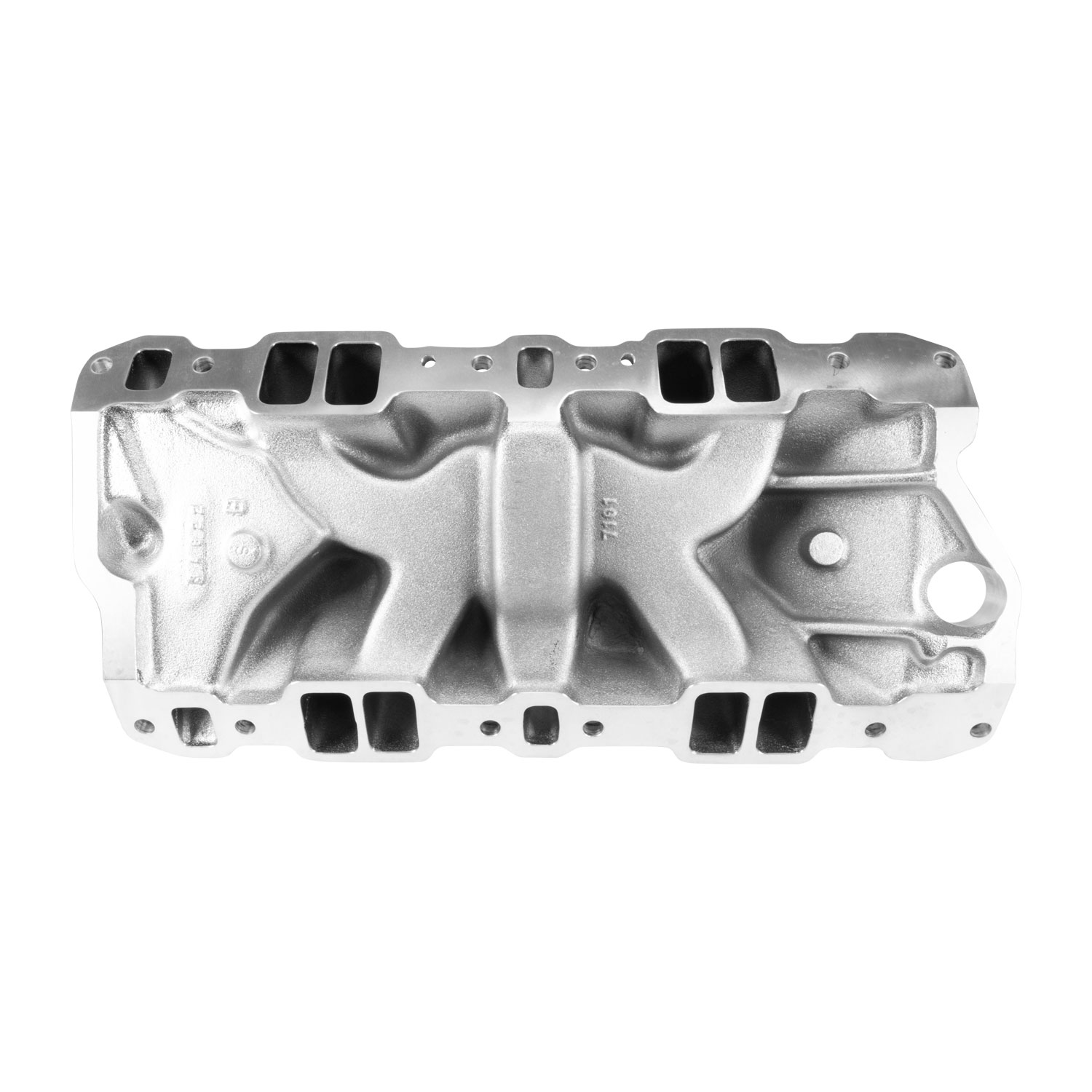 Múltiple de admisión Chrome Plasma Edelbrock Performer RPM para Chevrolet V8 de 262 a 400 pulgadas cúbicas de0 1955 a 1986,