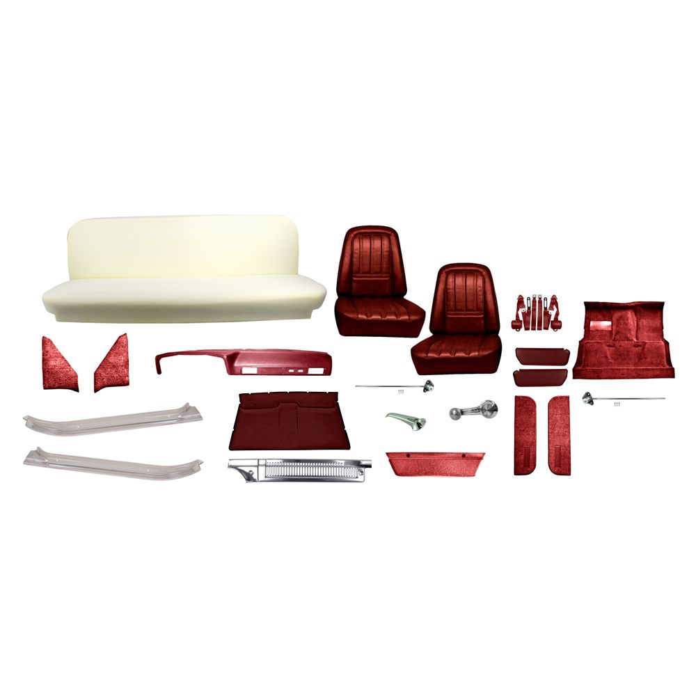 Kit de Interior para Chevrolet C10 (1977-1980) con Palanca de Cambios en la Columna y Asiento Tipo Banca