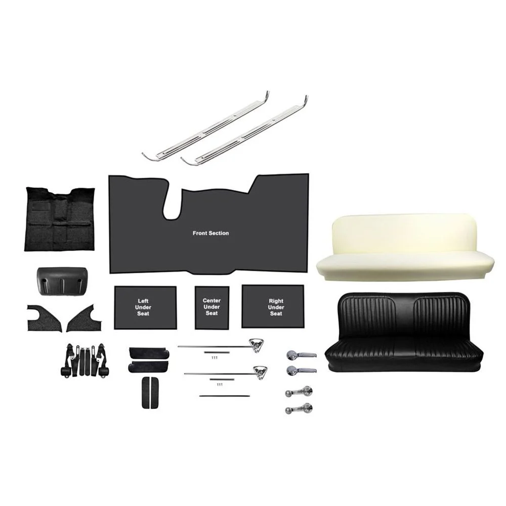 Kit Interior para Chevrolet C10 1967-1971 con Palanca de Cambios en el Piso y Asiento de Banca