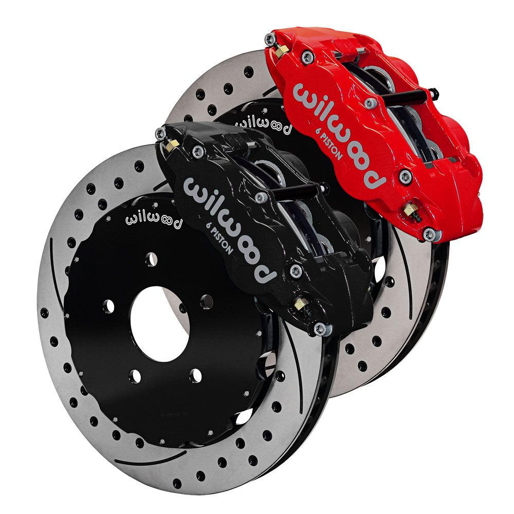 Kit de Frenos Delanteros Wilwood Superlite 6R 12.88” (Rojo o Negro) + Kit de Líneas Flexline  Para Mustang 1994–2004