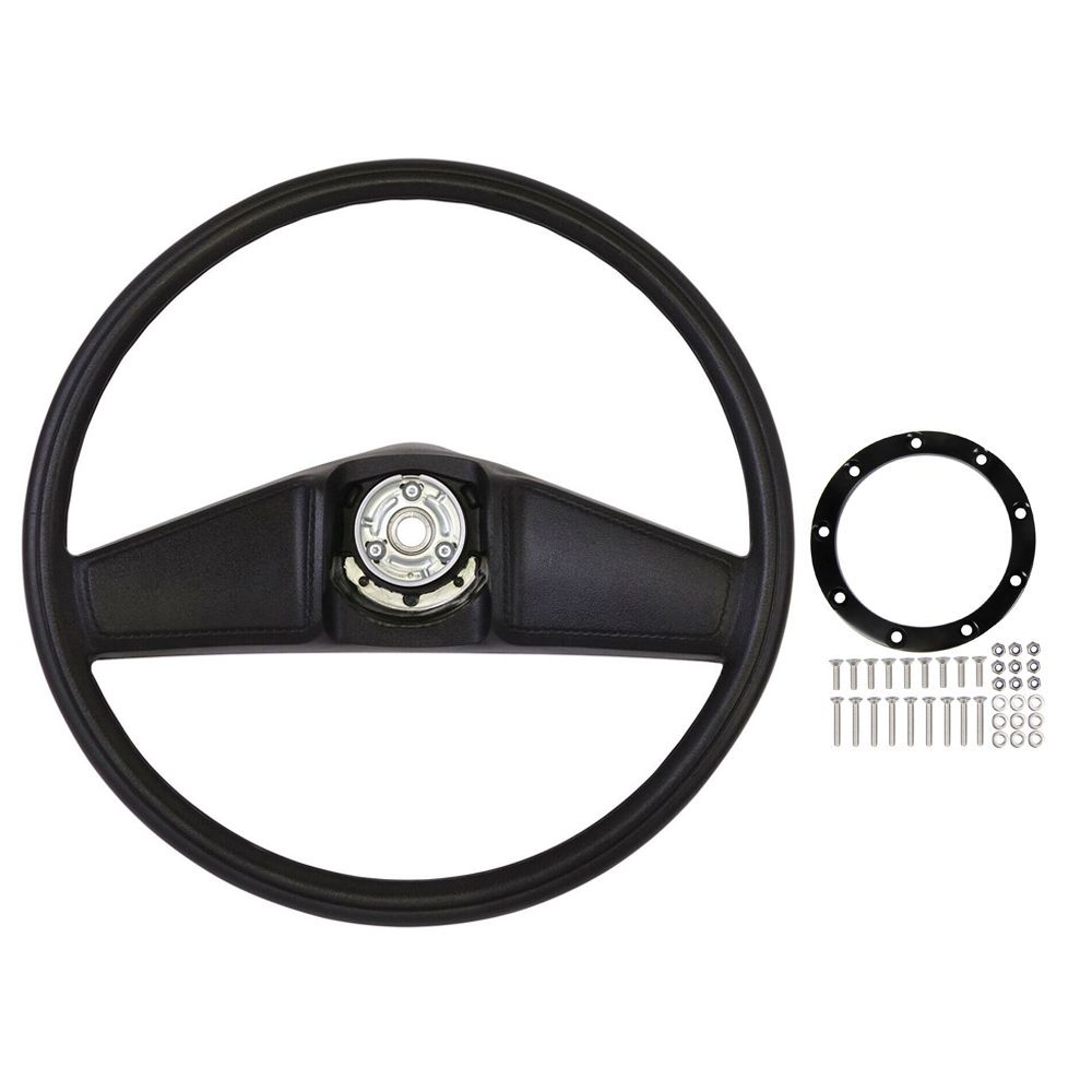 Volante Negro Deluxe con Tapa de Claxon para Chevrolet C10 1978–1987
