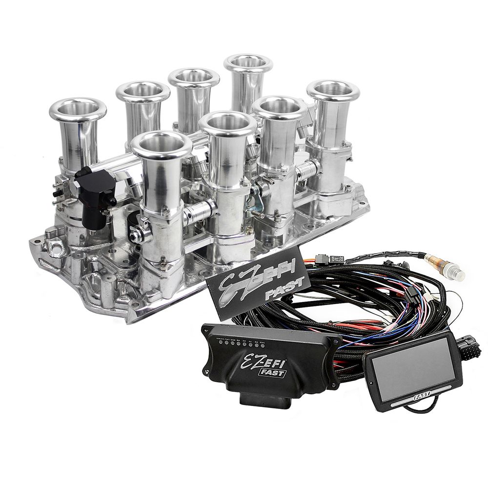 Speedmaster Sistema EFI Downdraft Pulido con Sistema de Inyección FiTech Ultra para Motores Ford 351W