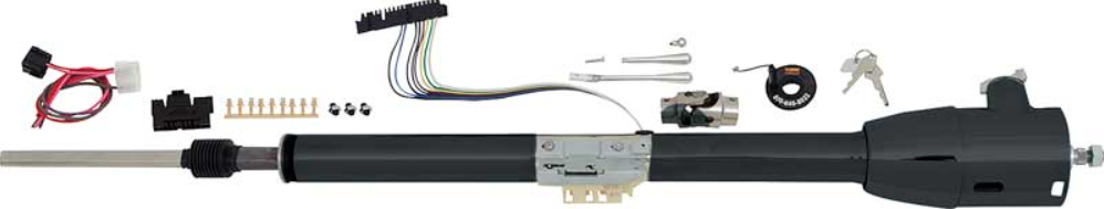Columna de Dirección Inclinable Flaming River (Recubrimiento de Polvo Negro) para Mopar Clásico (1962-1974)