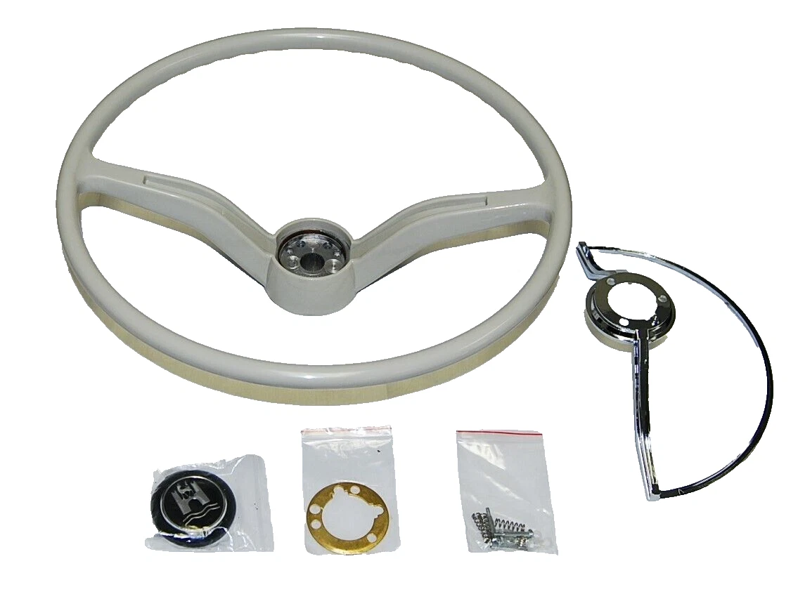 Kit de Volante Diseño Clásico 1966 - Color Marfil para VW Vocho, Karmann Ghia y Tipo 3 (62-71)