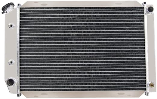 Radiador de Aluminio de 3 Filas con Tolva, Doble Ventilador de y Kit de Termostato – Ford Mustang 1971 - 1973