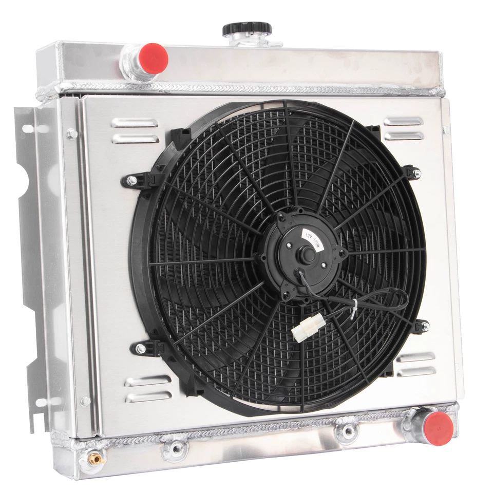 Radiador de 3 Filas de Aluminio AA5052 (High Density) con Electroventilador de 120W para Mopar Small Block (318/360 V8)