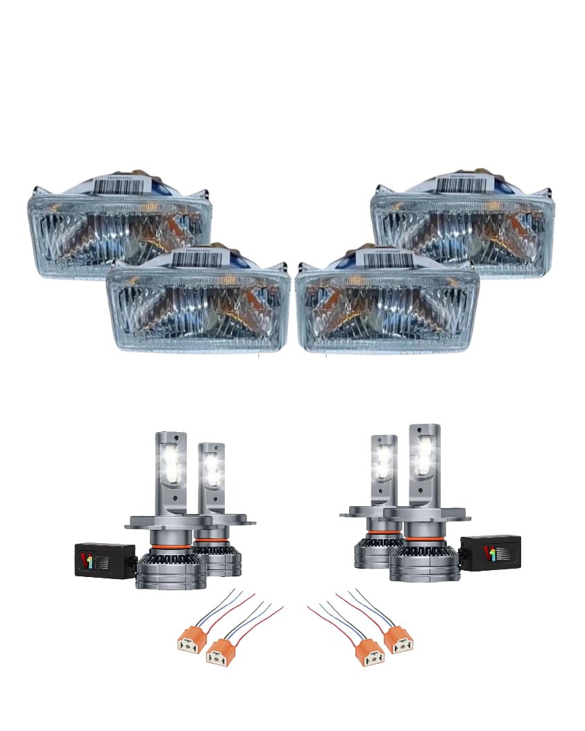 Faros Ford Cougar 1977 - 1986 + Focos Led Y Arneses