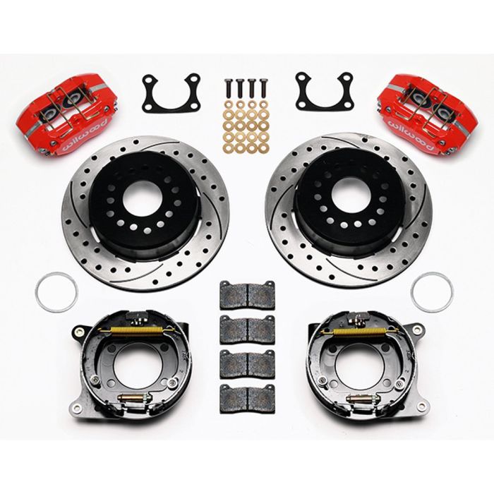 Kit de Frenos Traseros Wilwood Dynapro + Mangueras Flexline + Kit de Cables para Freno de Estacionamiento  Para Mustang 1965-1973