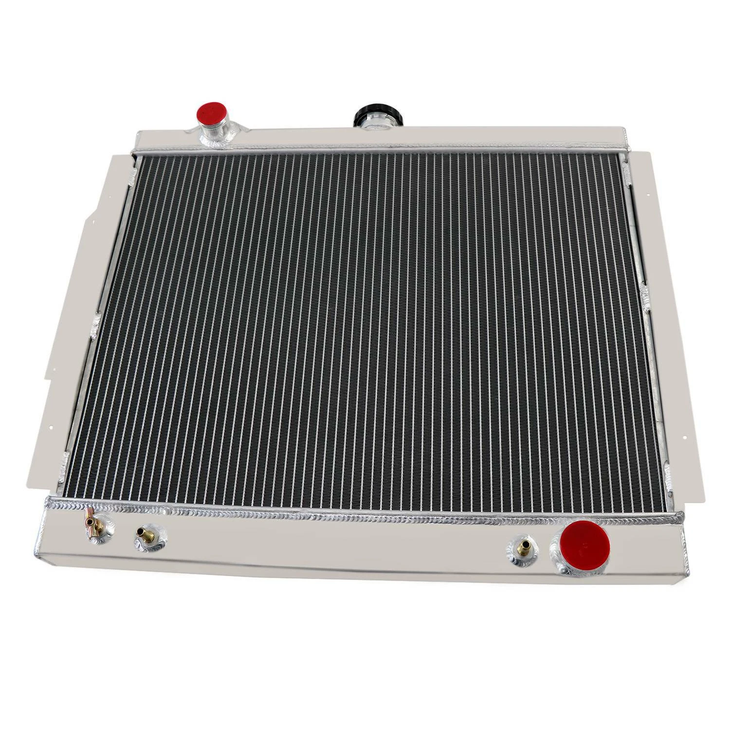 Radiador de 4 Filas de Aluminio AA5052 con Electroventilador de 120W para Dodge Pickups y Ramcharger (1979-1993)