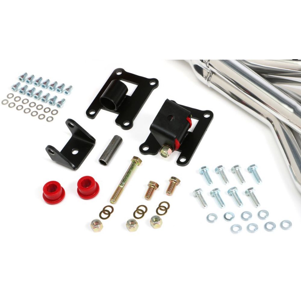 Trans-Dapt Performance LS Engine Swap In A Box (1967–1972) – Kit completo con headers HTC Silver para GMC y Chevrolet C10/C15 con transmisión de piso.