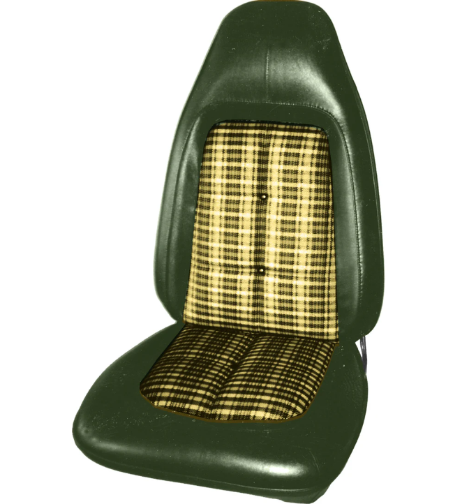 Vestidura de Asientos de Cubo (Tela de Cuadros, color a elegir) para Dodge Challenger R/T 1971