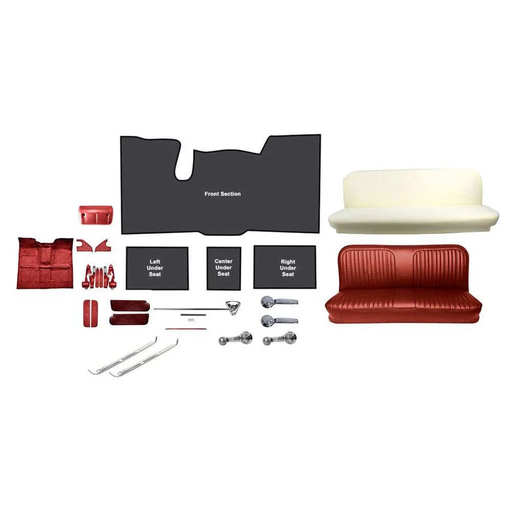 Kit Interior para Chevrolet C10 1967-1971 con Palanca de Cambios en el Piso y Asiento de Banca