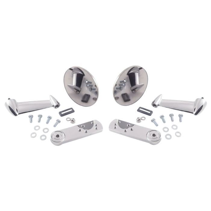 Kit de Espejos Exteriores Cromados con Logo Ford Script para Ford F-100 (1953-1966)