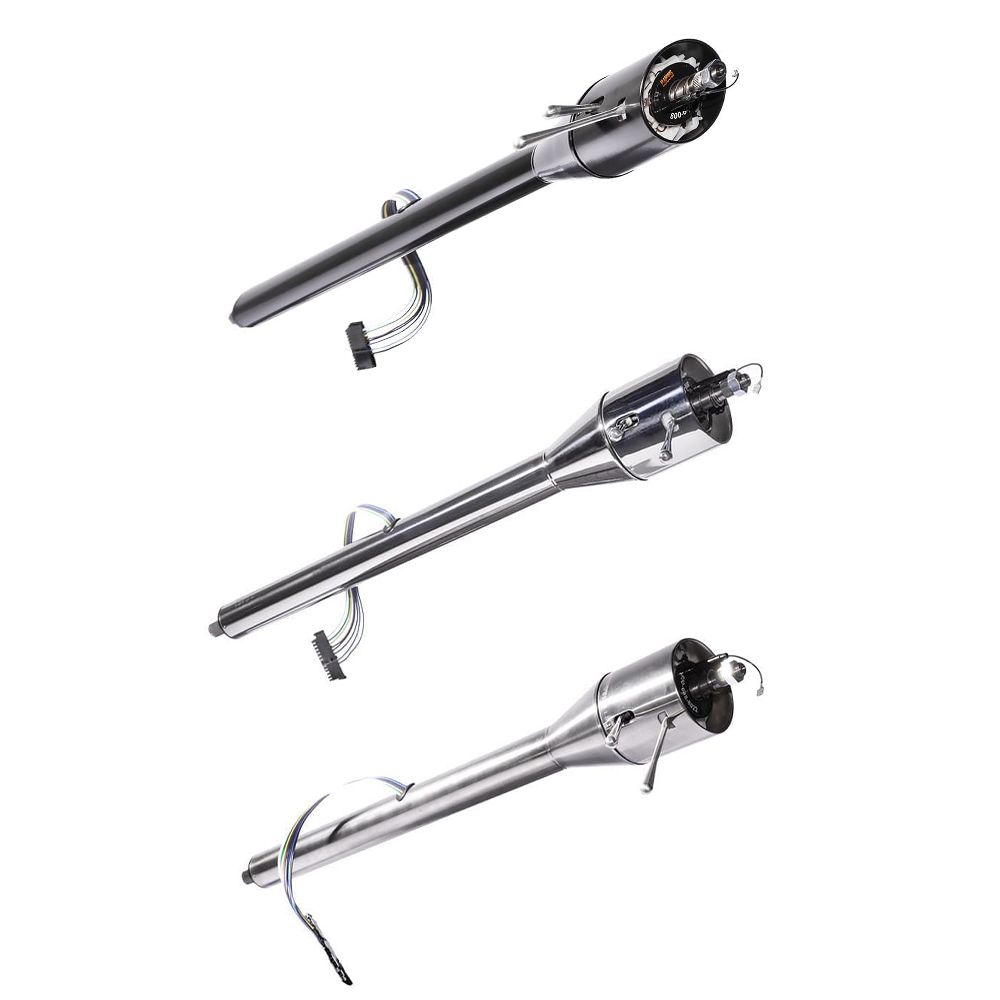 Columna de dirección inclinable de acero inoxidable con llave, para cambios en el piso, Chevrolet C10 (1973–1983)