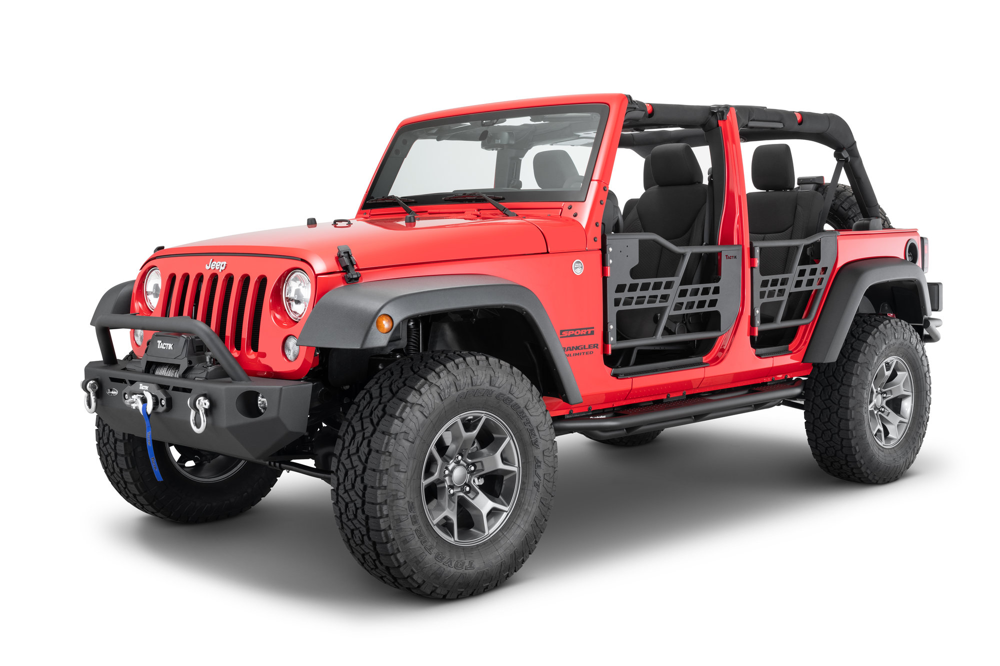 Puertas Tubulares TACTIK para Jeep Wrangler JK (2007-2018) - Diseño Reforzado, Ajuste OE y Anti-Ruidos