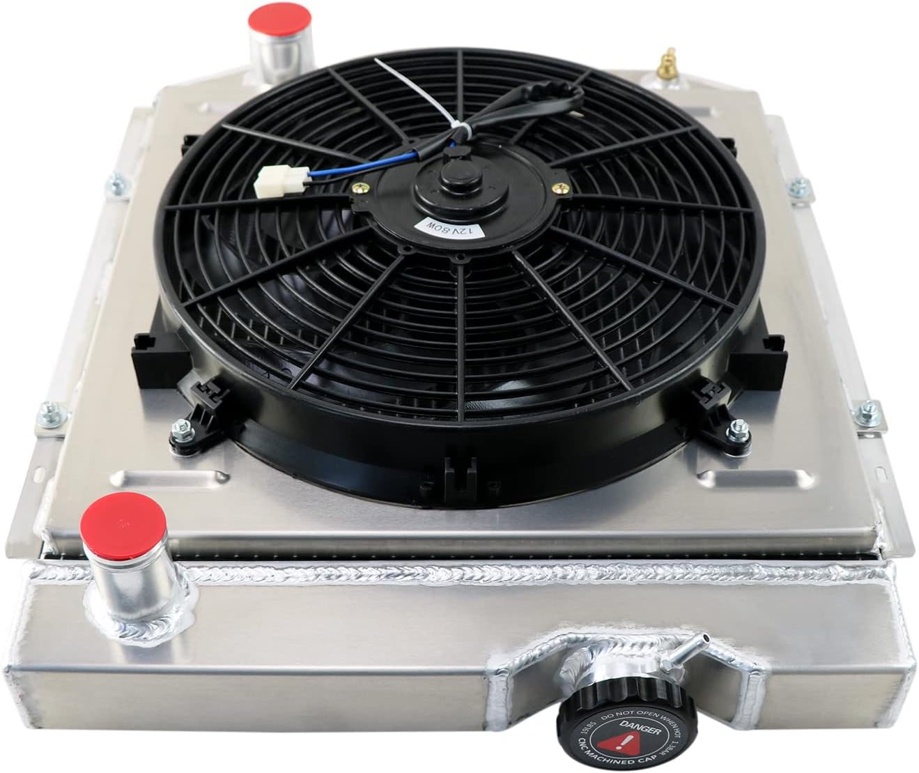 Radiador de 3 Filas con Tolva, Ventilador de 14” y Kit de Termostato – Ford Mustang 1964-1966 / Shelby GT-350