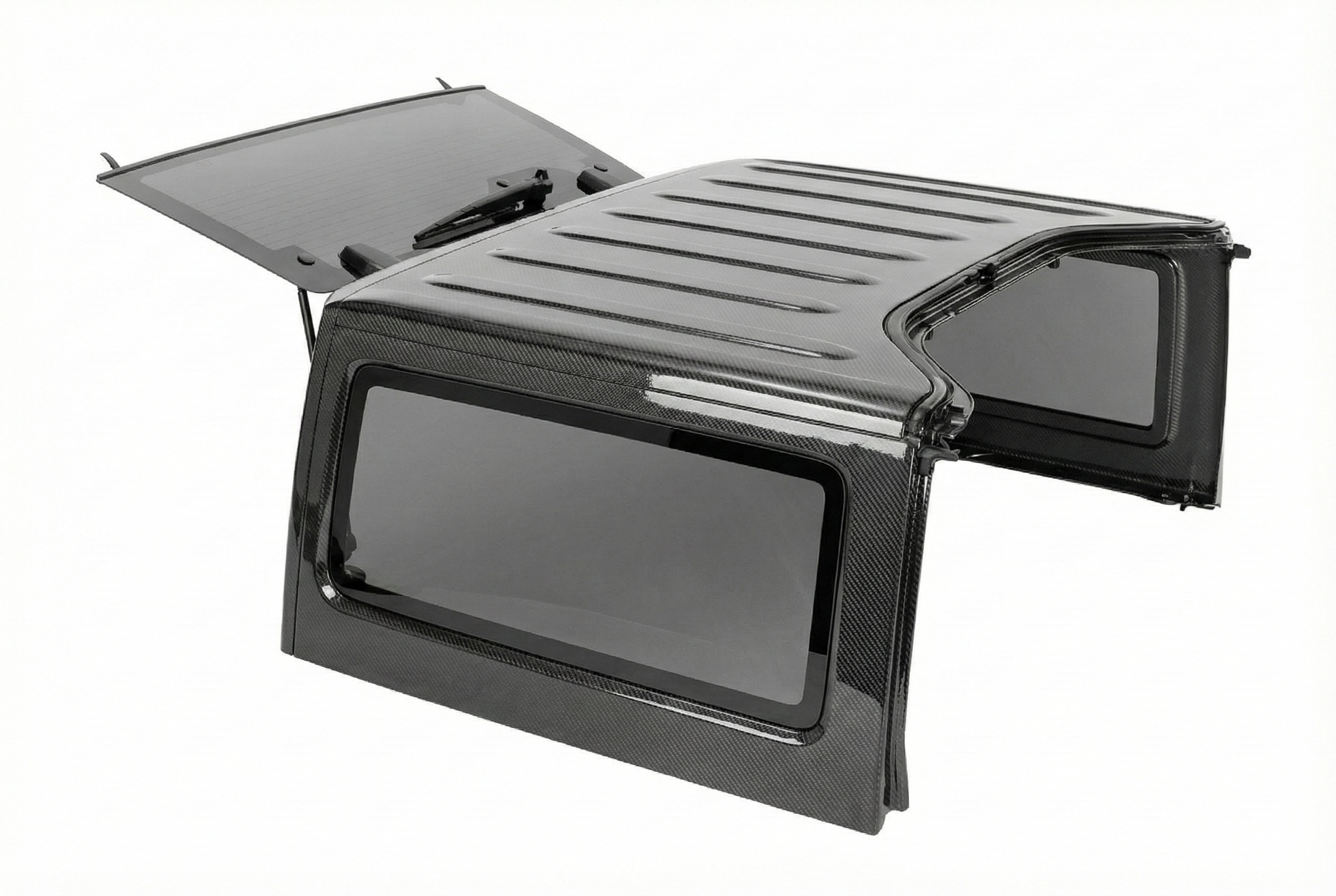 Kit de Techo Duro Modular de Fibra de Carbono (3K Twill) con Núcleo Nomex y Refuerzo de Kevlar para Jeep JK 2 puertas 2009 - 2018