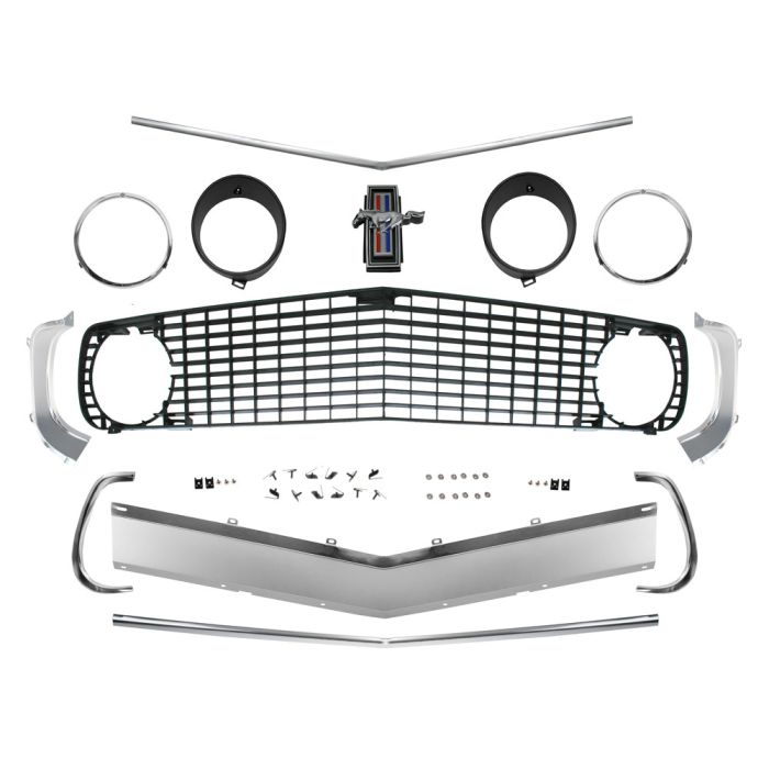 Kit de Parrilla y Molduras para Mustang 1969 Versión Standard