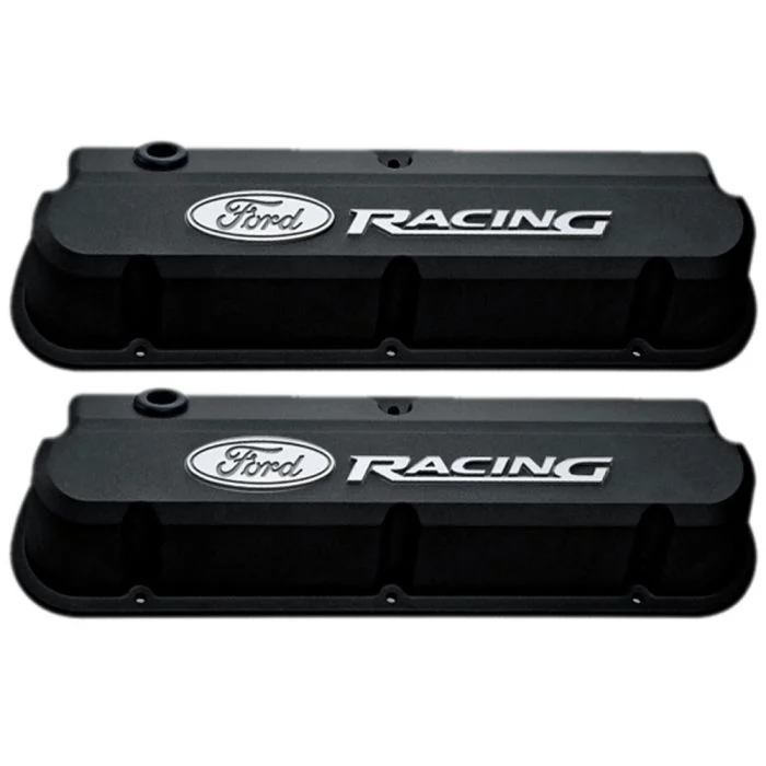 Par de Tapas de Válvulas Ford Performance Slant Edge Tall – Logo Ford Racing en Relieve (289 / 302 / 351W)