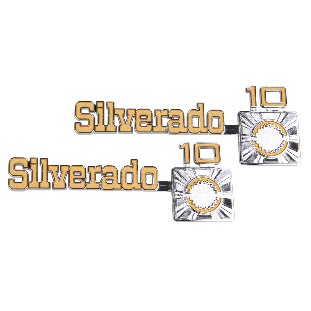 Par de Emblemas “Silverado” para Salpicaderas — Chevrolet C10 (1975-1980)
