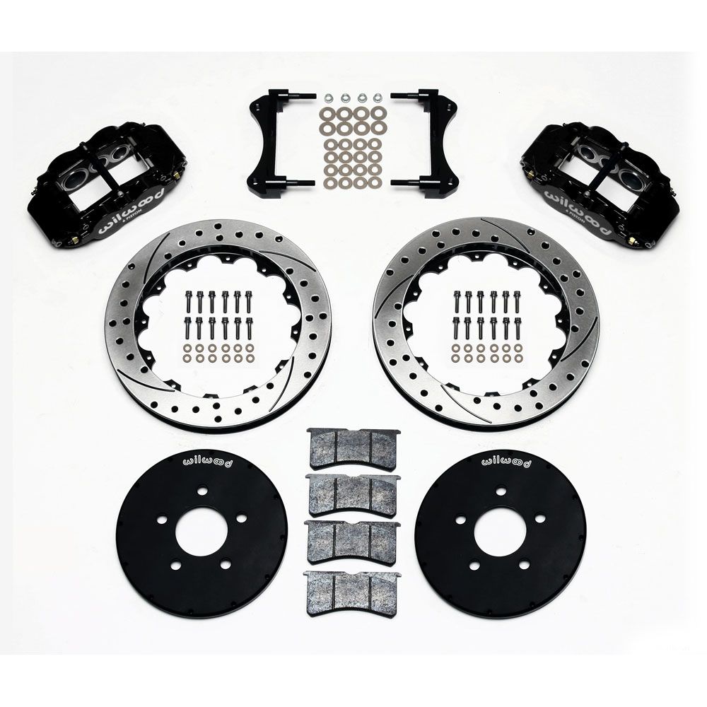 Kit de Frenos Delanteros Wilwood Superlite 6R 12.88” (Rojo o Negro) + Kit de Líneas Flexline  Para Mustang 1994–2004