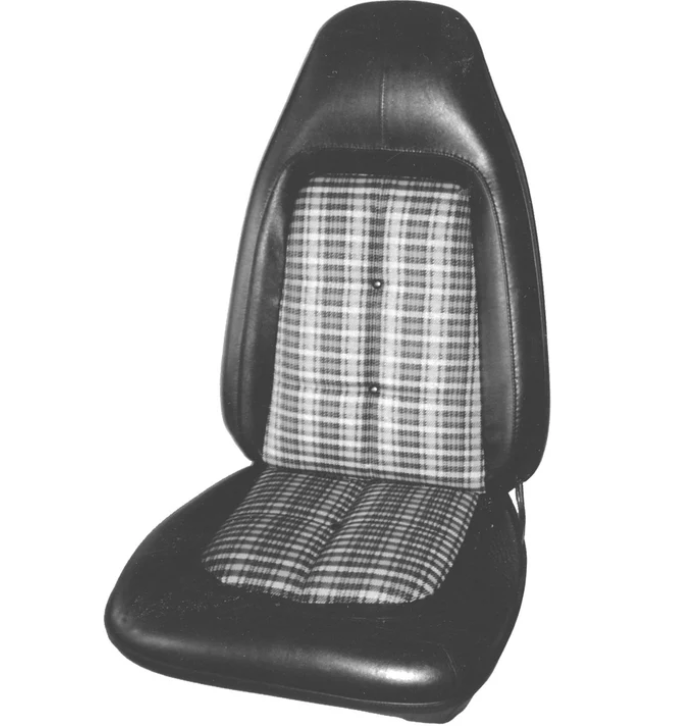 Vestidura de Asientos de Cubo (Tela de Cuadros, color a elegir) para Dodge Challenger R/T 1971