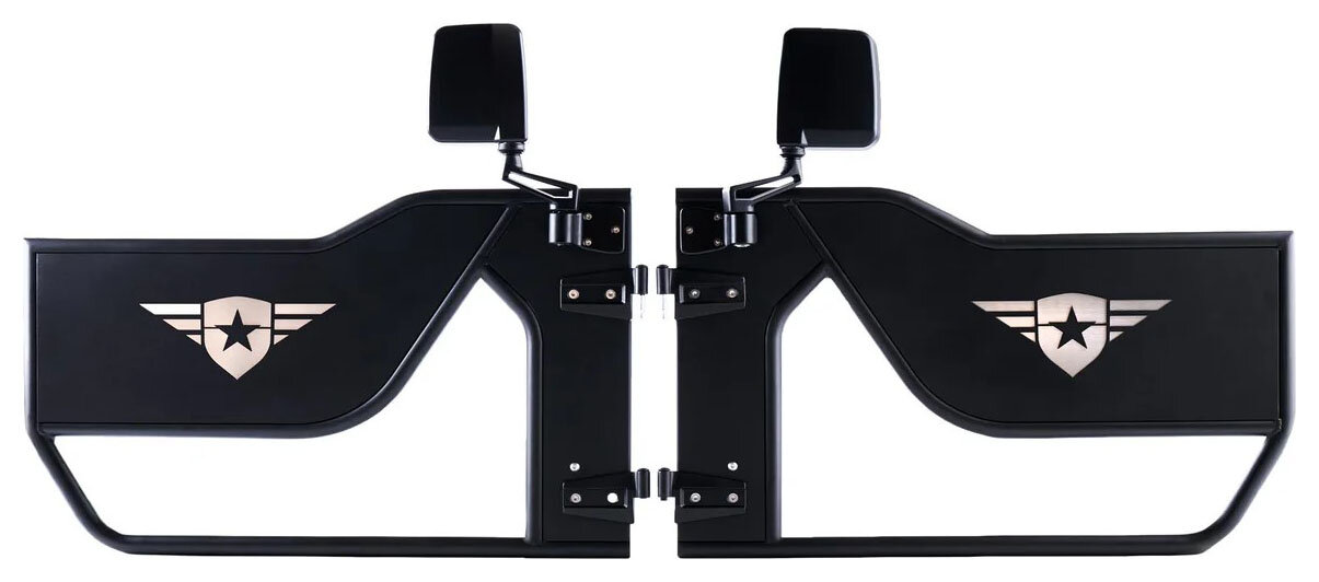 Puertas Tubulares Mission Combat Off Road para Jeep Wrangler JK Unlimited (4 Puertas) - Incluye Espejos Legales Integrados