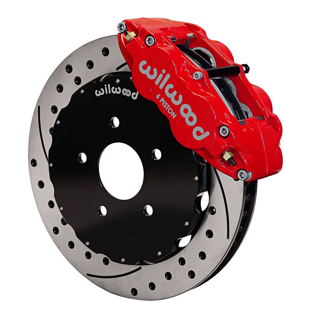 Kit de Frenos Delanteros Wilwood Superlite 6R 12.88” (Rojo o Negro) + Kit de Líneas Flexline  Para Mustang 1994–2004