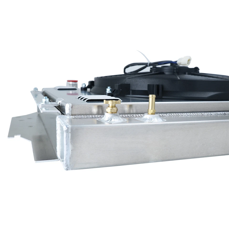 Radiador de 4 Filas de Aluminio AA5052 con Electroventilador de 120W para Dodge Pickups y Ramcharger (1979-1993)