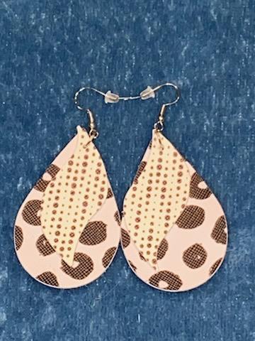 Leopard Print Teardrop Earrings