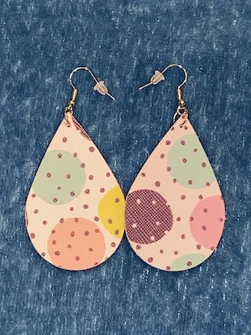Colorful Polka Dot Teardrop Earrings