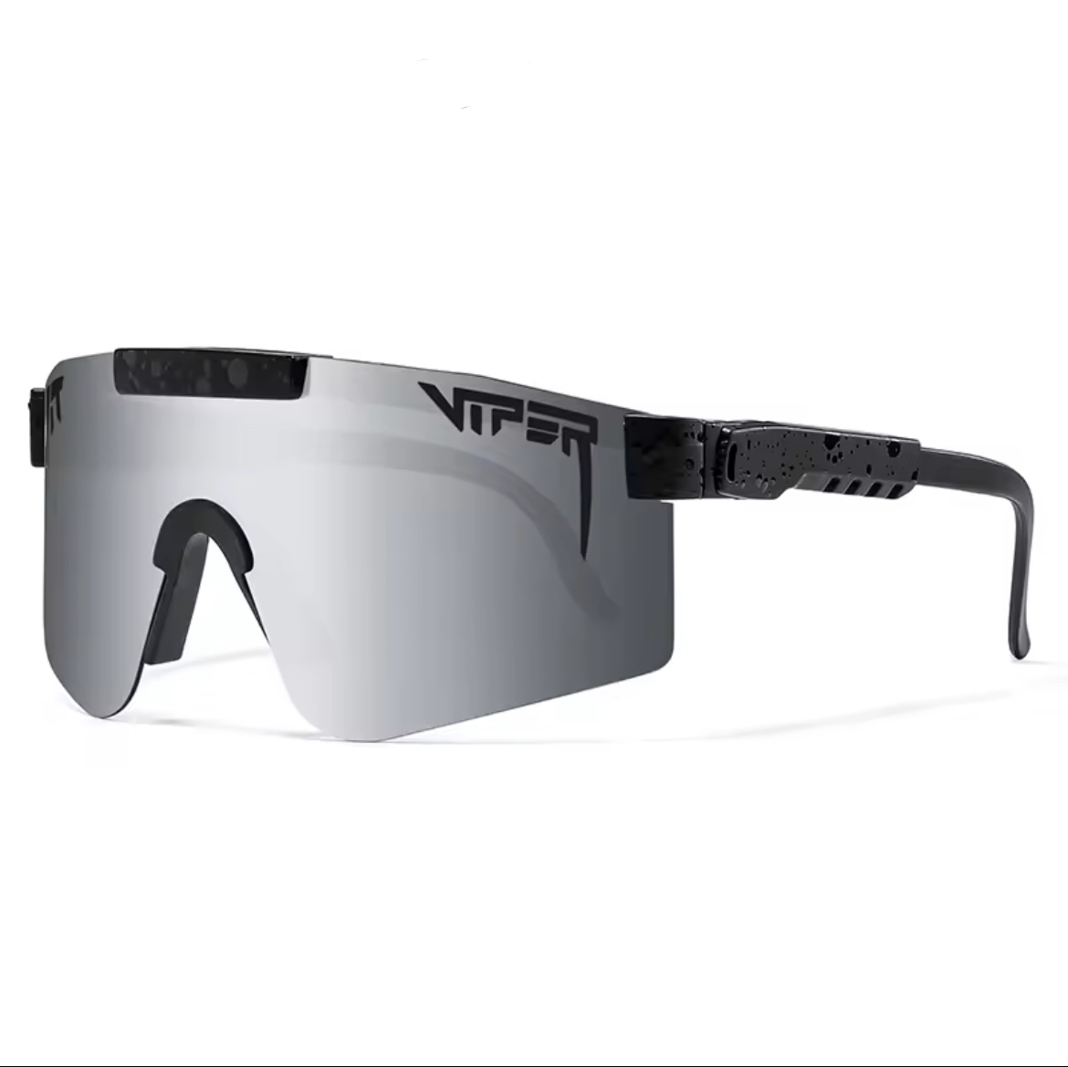 Pit Viper Style Sunglasses – Black Frame with Faded Chrome Reflective Lenses