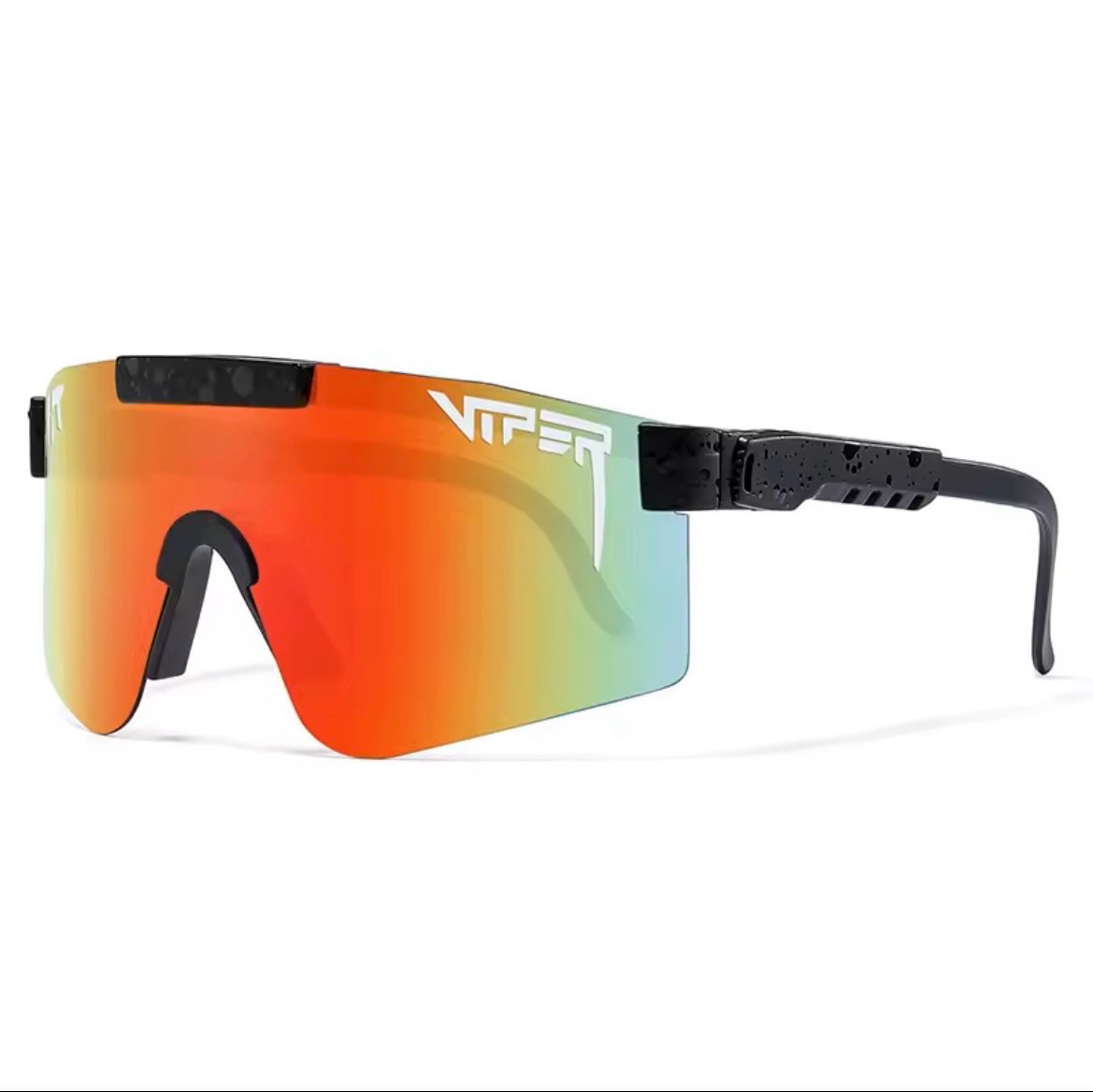 Pit Viper Style Sunglasses – Red, Yellow & Sky Blue Lenses with Black Frame